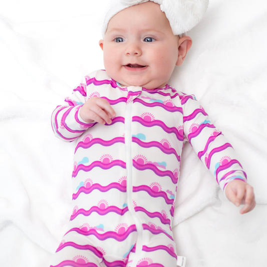 Hamptons Sunset Zippered Romper