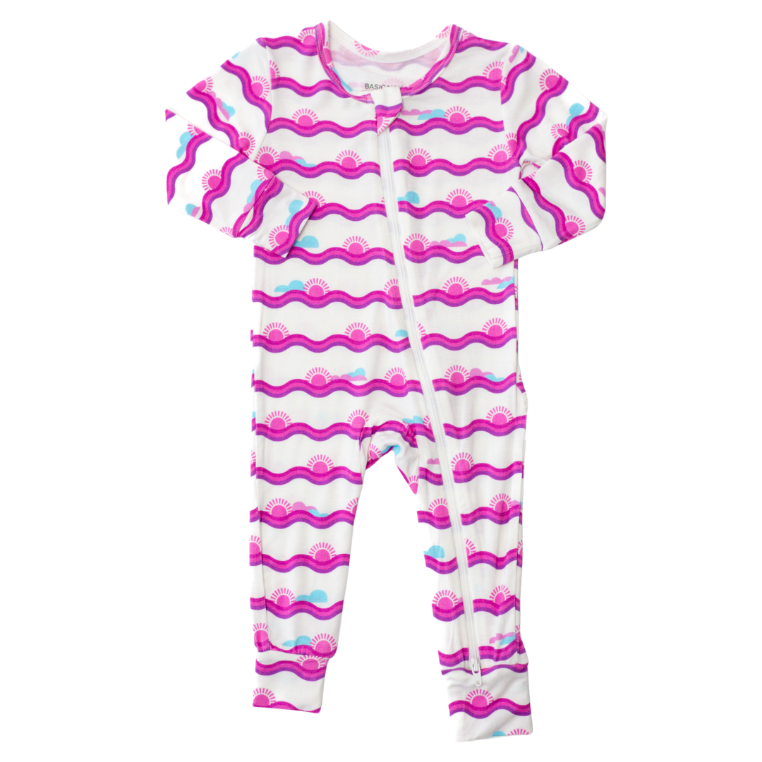Hamptons Sunset Zippered Romper