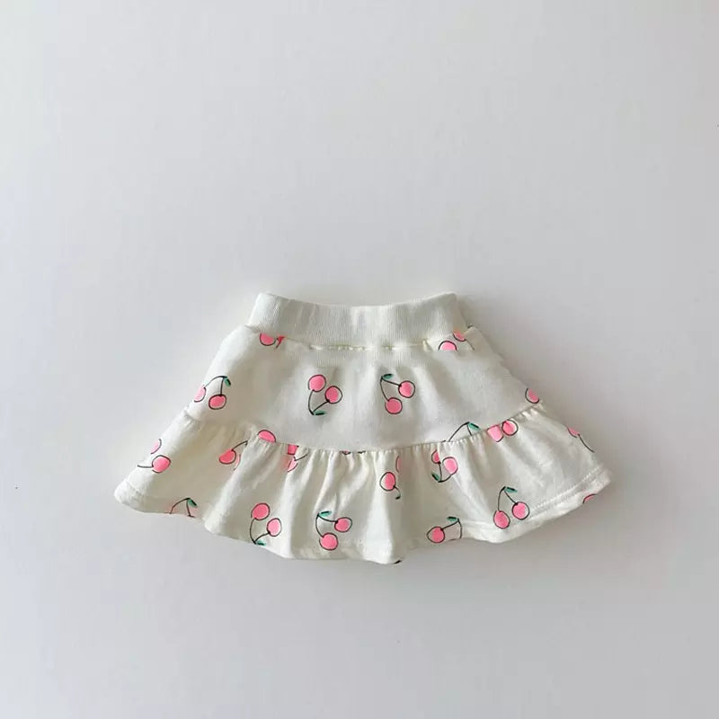 Neon Cherry Skirt Set (Baby/Toddler/Kids)